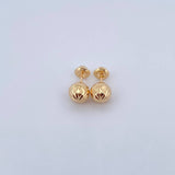 Topos Bola 1.05gr / 7mm Diamantadas Oro Amarillo 18K &
