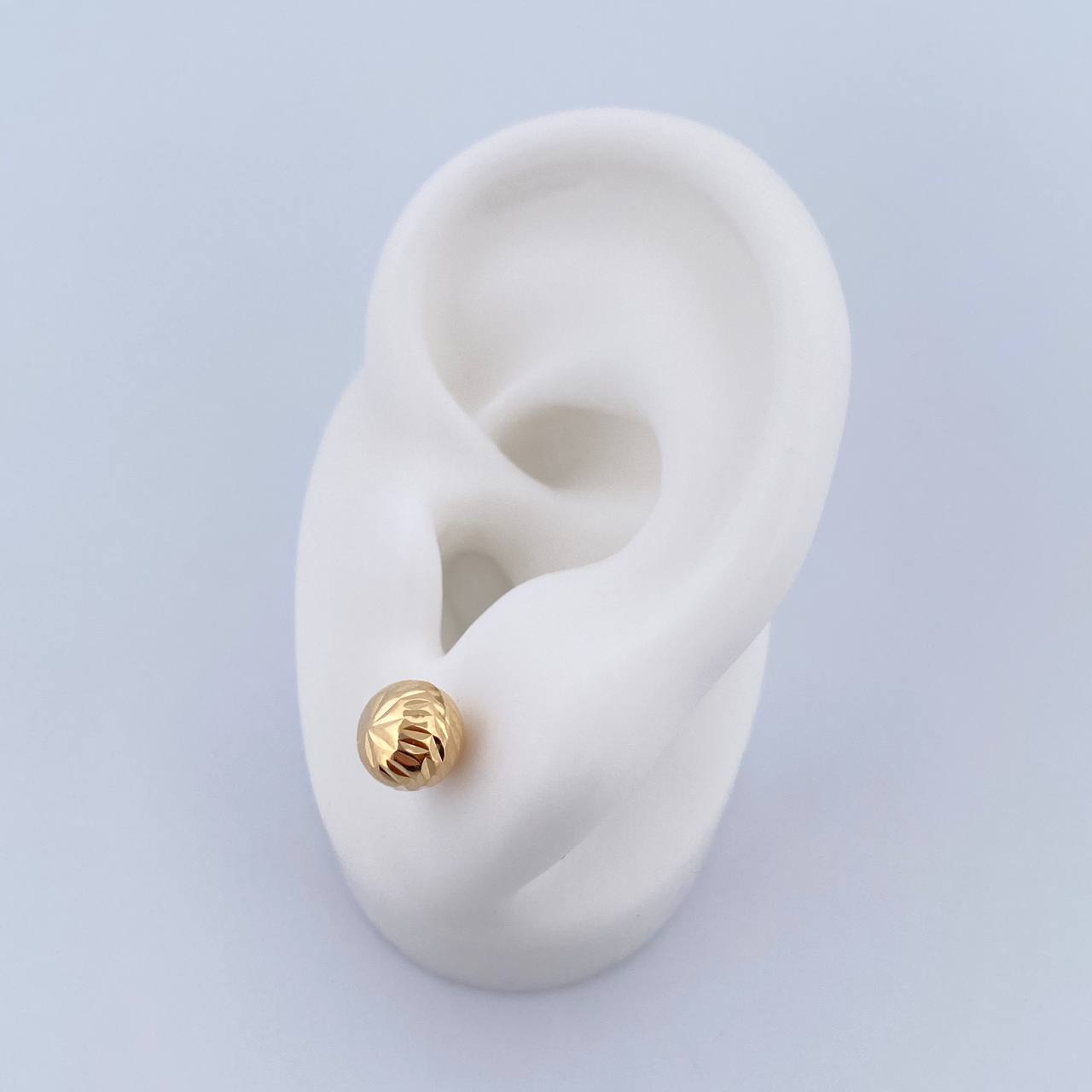 Topos Bola 1.05gr / 7mm Diamantadas Oro Amarillo 18K &