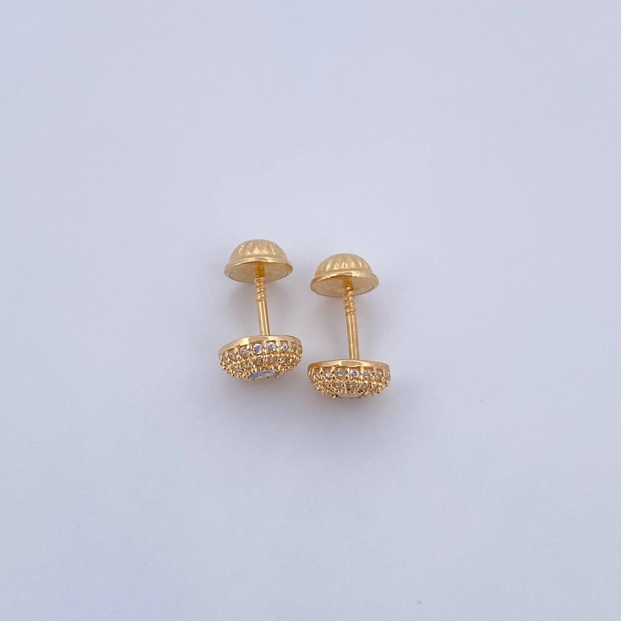 Topos Halo Circulo 1.3gr / Circones Azul Blancos Oro Amarillo 18K &