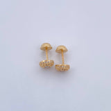Topos Halo Circulo 1.3gr / Circones Azul Blancos Oro Amarillo 18K &