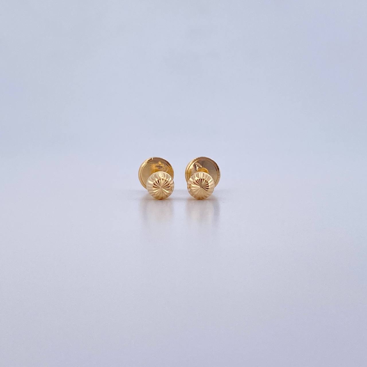 Topos Bola 0.6gr / 4mm Diamantadas Oro Amarillo 18K &