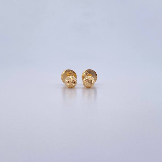 Topos Bola 0.5gr / 4mm Diamantadas Oro Amarillo 18K &