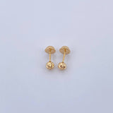 Topos Bola 0.6gr / 4mm Diamantadas Oro Amarillo 18K &