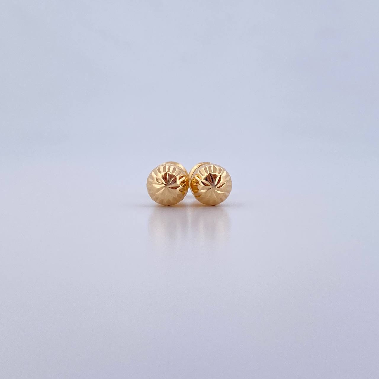 Topos Bola 0.85gr / 6mm Diamantadas Oro Amarillo 18K &