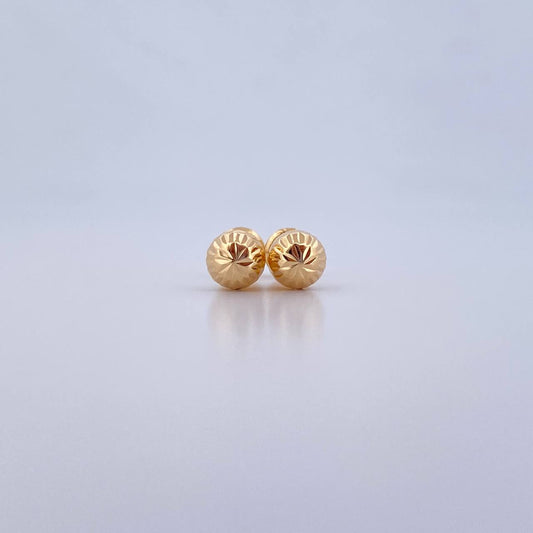 Topos Bola 0.75gr / 6mm Diamantadas Oro Amarillo 18K $