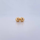 Topos Bola 0.75gr / 6mm Diamantadas Oro Amarillo 18K $
