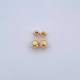 Topos Bola 0.9gr / 6mm Diamantadas Oro Amarillo 18K &
