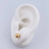 Topos Bola 0.85gr / 6mm Diamantadas Oro Amarillo 18K &