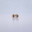 Topos Flor 0.85gr / Circones Azul Blancos Oro Amarillo 18K &