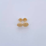 Topos BV 1.25gr / Circones Blancos Oro Amarillo 18K &
