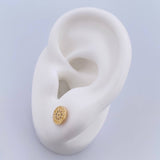 Topos BV 1.25gr / Circones Blancos Oro Amarillo 18K &