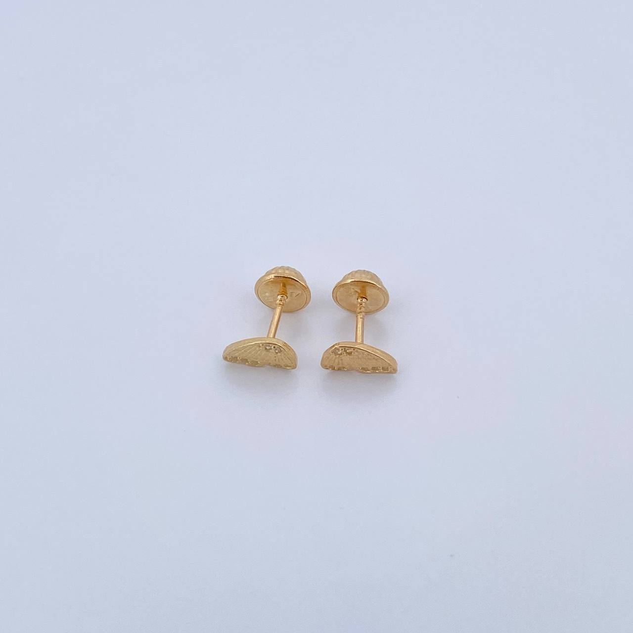 Topos Alas Mariposa 0.95gr / Circones Blancos Oro Amarillo 18K &