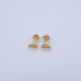 Topos Alas Mariposa 0.95gr / Circones Blancos Oro Amarillo 18K &