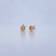 Topos Cruz Tupida 0.7gr / Circones Blancos Oro Amarillo 18K &