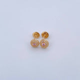 Topos Halo Circulo 1.3gr / Circones Rosado Blancos Oro Amarillo 18K &