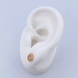 Topos Halo Circulo 1.3gr / Circones Rosado Blancos Oro Amarillo 18K &