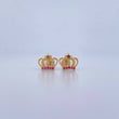 Topos Corona Real 1.5gr / Estrella Circones Fucsias Blancos Oro Amarillo 18K &