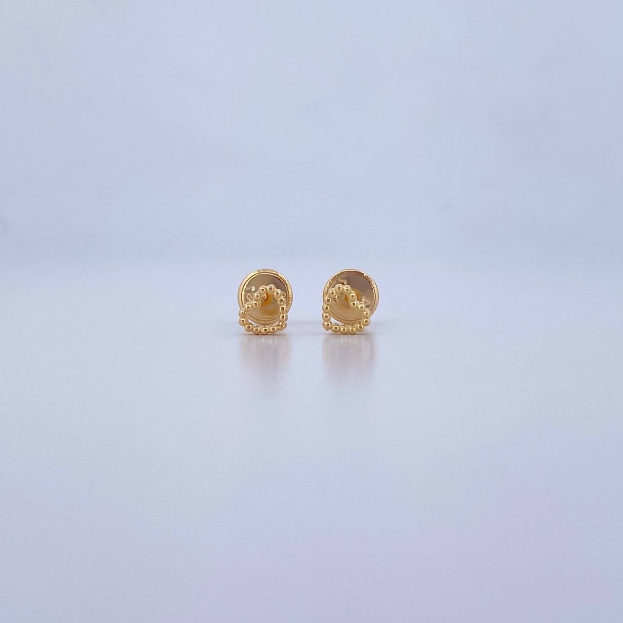 Topos Silueta Corazon 0.6gr / Punteados Oro Amarillo 18K &