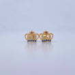 Topos Corona Real 1.55gr / Estrella Circones Azul Blancos Oro Amarillo 18K &