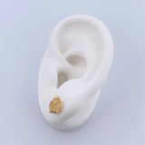 Topos Corona Real 1.55gr / Estrella Circones Azul Blancos Oro Amarillo 18K &