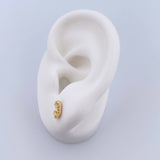 Topos Virgen Maria 0.95gr / Circones Blancos Oro Amarillo 18K &