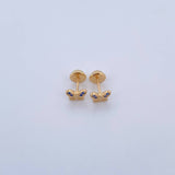 Topos Mariposa 1gr / Circones Azules Blancos Oro Amarillo 18K &