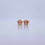 Topos Mariposa 1gr / Circones Fucsias Blancos Oro Amarillo 18K &