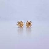 Topos Sol 0.9gr / Circones Blancos Oro Amarillo 18K &