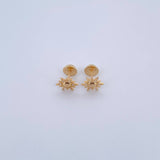 Topos Sol 0.9gr / Circones Blancos Oro Amarillo 18K &