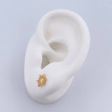 Topos Sol 0.9gr / Circones Blancos Oro Amarillo 18K &