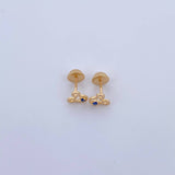 Topos Raton 0.7gr / Circon Azul Oro Amarillo 18K &