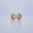Topos Virgen Maria 1.95gr / Circones Blancos Oro Amarillo 18K &