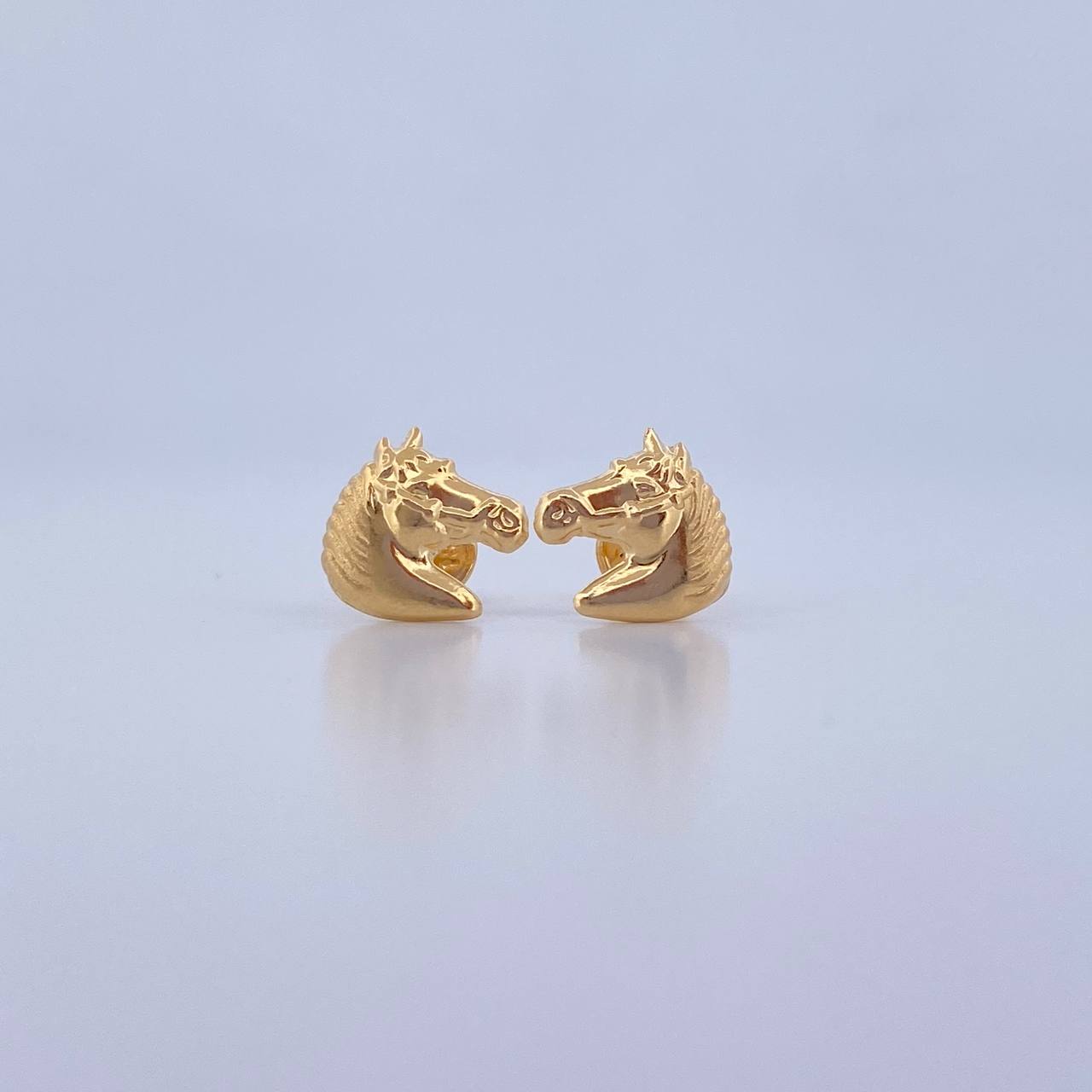Topos Caballo 0.9gr / Liso Oro Amarillo 18K &