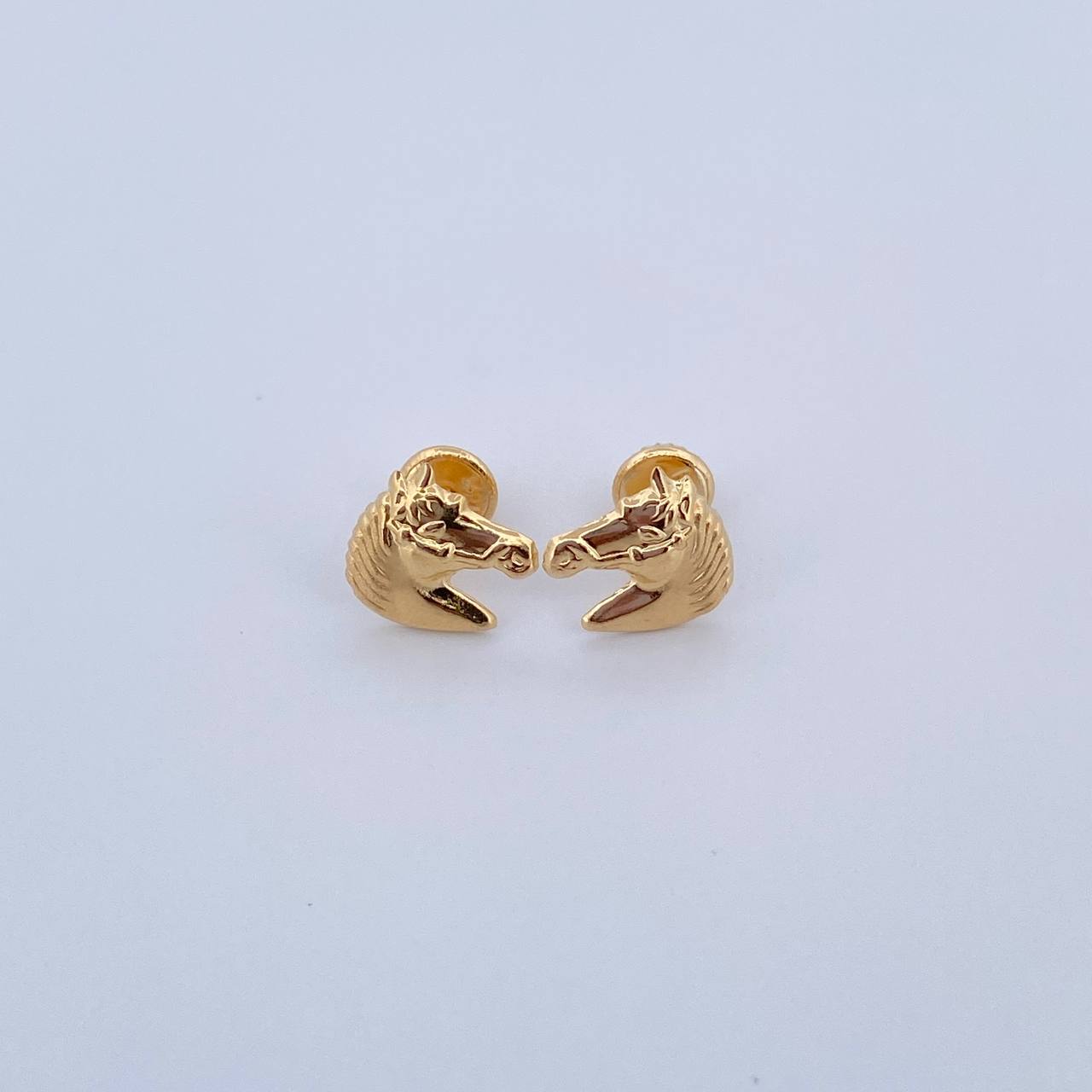 Topos Caballo 0.9gr / Liso Oro Amarillo 18K &