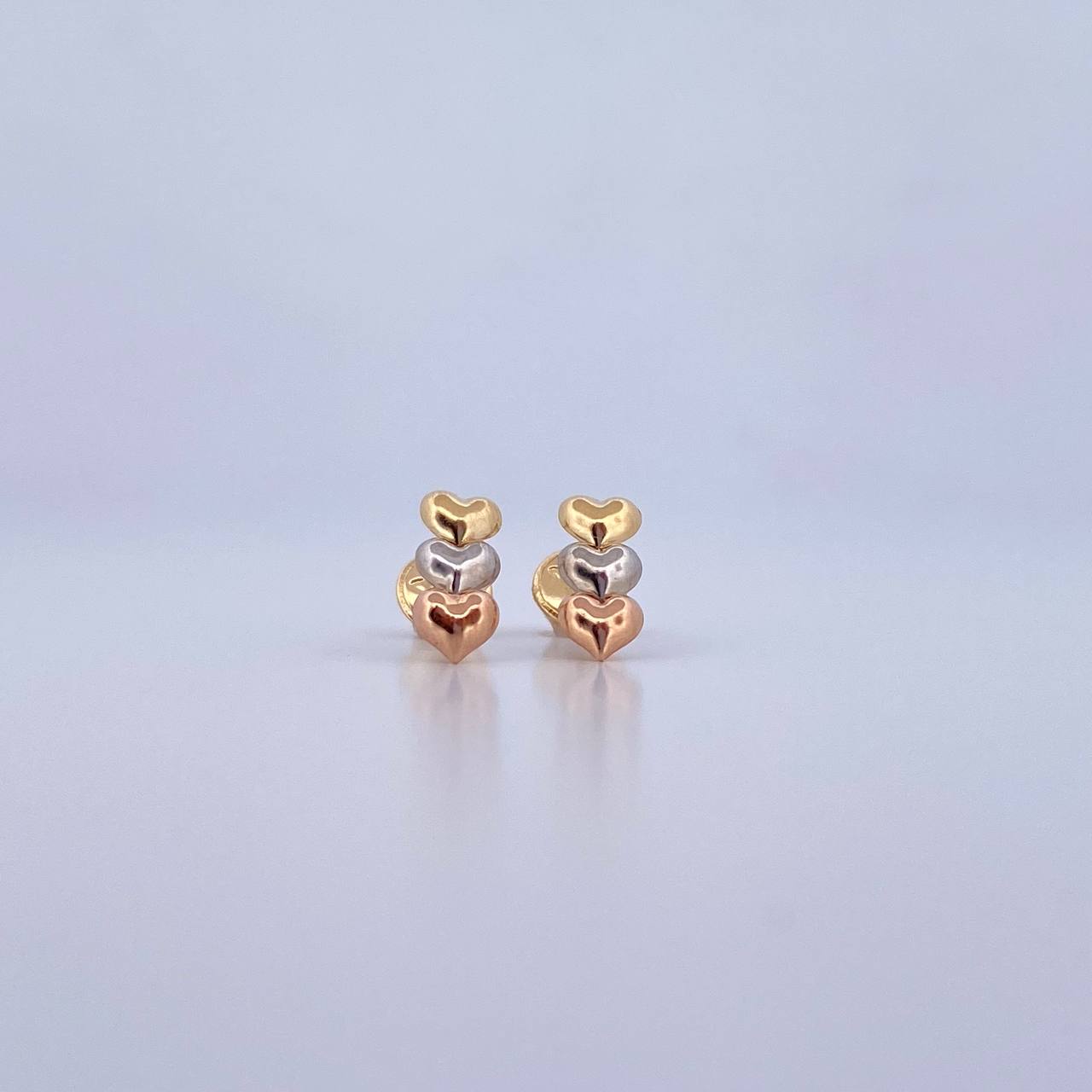 Topos Corazon Triple 0.65gr / Lisas Tres Oros 18K &