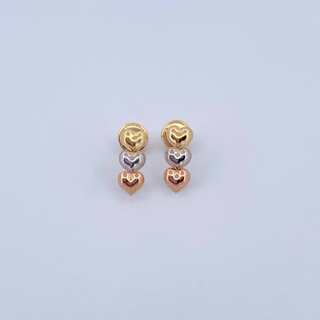 Topos Corazon Triple 0.65gr / Lisas Tres Oros 18K &