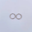 Candongas Aro Rayado 0.45gr / Diamantados Oro Blanco 18K &