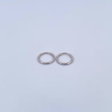 Candongas Aro Rayado 0.45gr / 1cm / Oro 18K $
