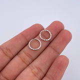 Candongas Aro Rayado 0.45gr / Diamantados Oro Blanco 18K &