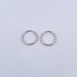 Candongas Aro Rayado 0.55gr / Diamantados Oro Blanco 18K &