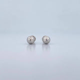 Topos Bola 0.75gr / 6mm Diamantada Oro Blanco 18K &