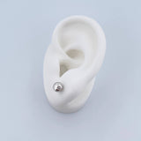 Topos Bola 0.75gr / 6mm Diamantada Oro Blanco 18K &