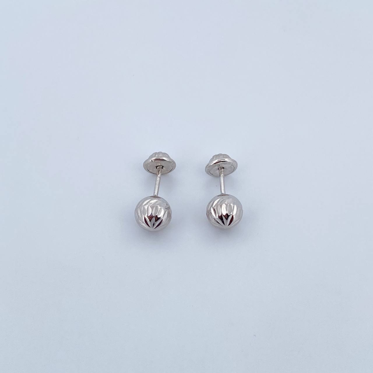 Topos Bola 0.75gr / 6mm Diamantada Oro Blanco 18K &