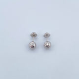 Topos Bola 0.75gr / 6mm Diamantada Oro Blanco 18K &