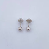 Topos Bola 0.55gr / 4mm Diamantadas Oro Blanco 18K &