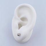 Topos Bola 0.55gr / 4mm Diamantadas Oro Blanco 18K &