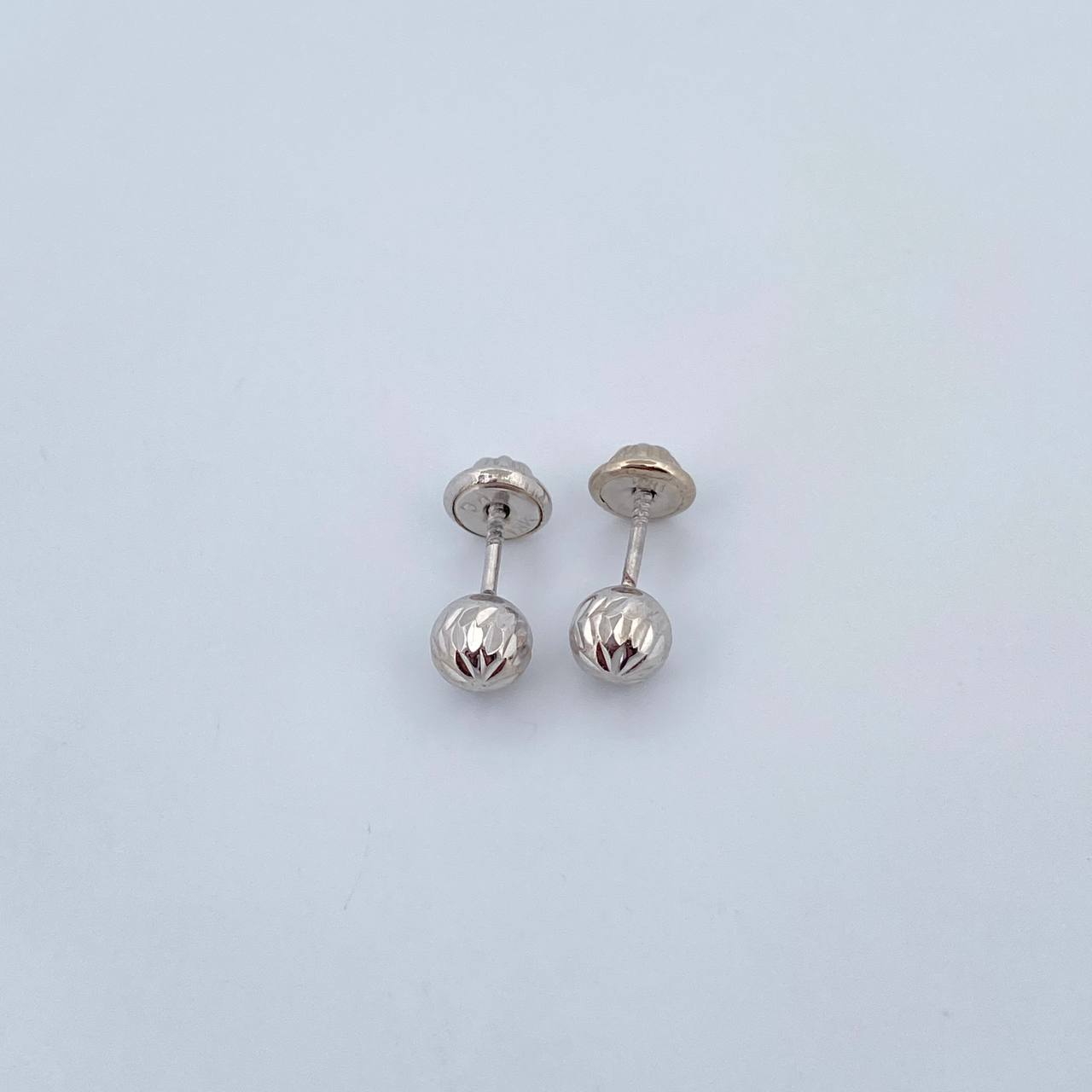 Topos Bola 0.65gr / 5mm Diamantada Oro Blanco 18K &