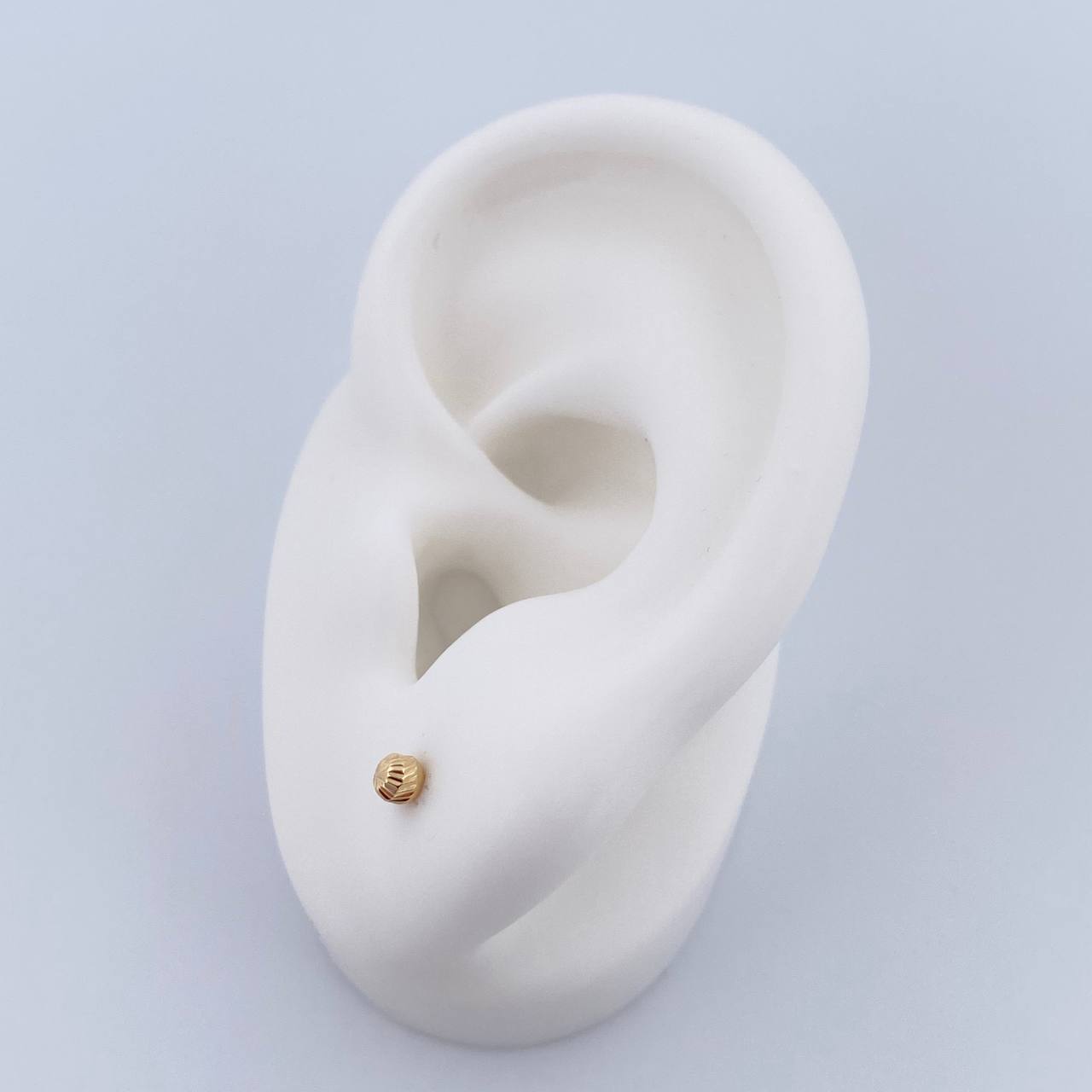 Topos Bola 0.4gr / 3mm Diamantadas Oro Amarillo &