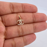Dije Ola Cruzada 0.5gr / 1.5cm / Oro Amarillo 18K &