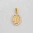 Dije Virgen Milagrosa 1.45g / 2cm Dos Oros Amarillo Blanco 18K